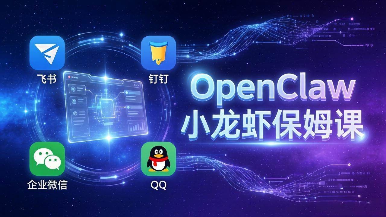 （17614期）OpenClaw小龙虾保姆课： Windows/macOS/Linux/Docker全系统安装，飞书+钉钉+企业微信+QQ 全接入-立业有术