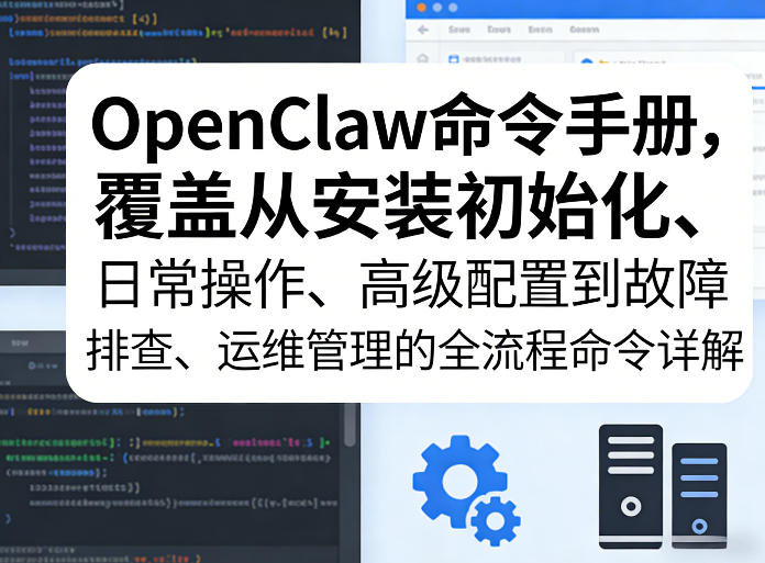 OpenClaw命令手册，覆盖从安装初始化、日常操作、高级配置到故障排查、运维管理的全流程命令详解-立业有术