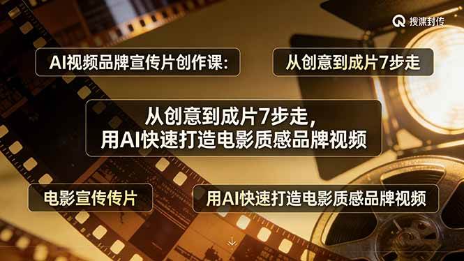 （17697期）AI视频品牌宣传片创作课：从创意到成片7步走，用AI快速打造电影质感品牌视频-立业有术