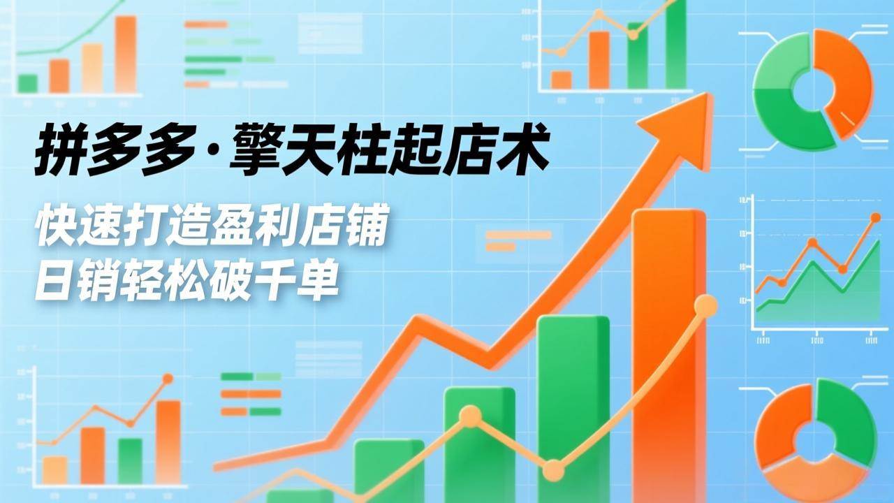 （17715期）拼多多·擎天柱起店术3.0(更新)，爆流布局、利润起飞、不断流，快速打造盈利店铺，日销破千单-立业有术