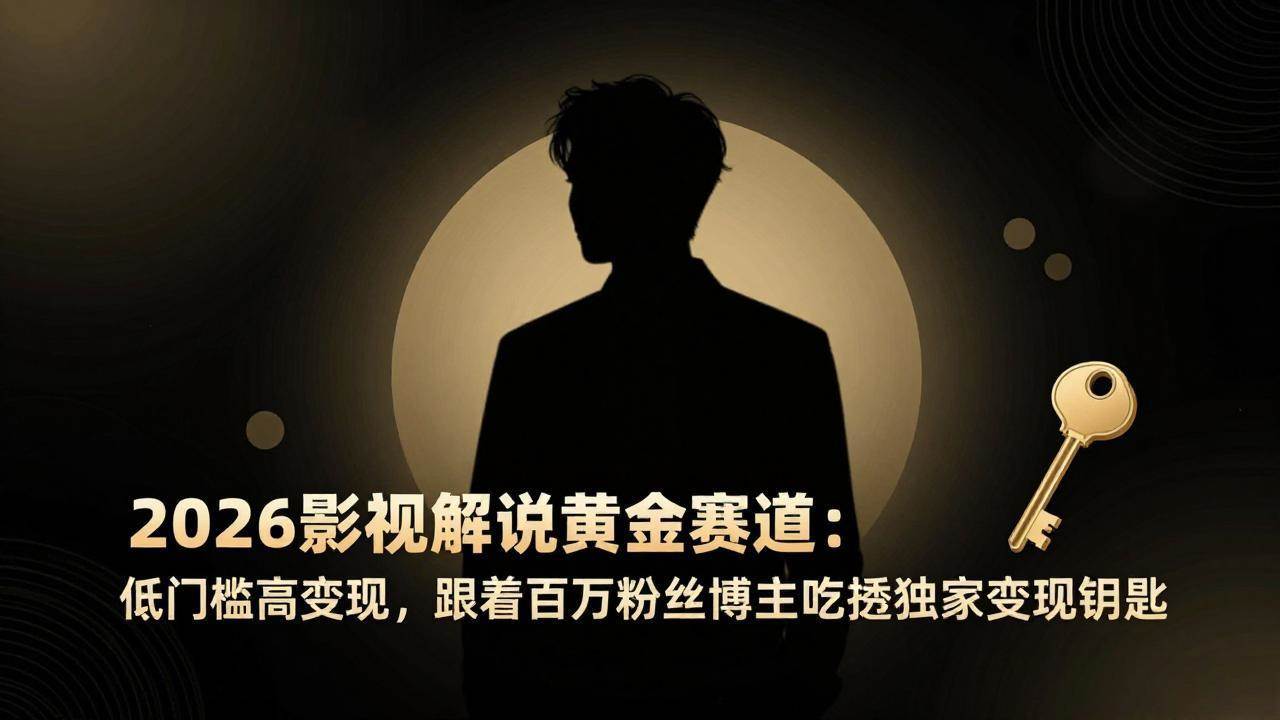 （17721期）2026影视解说黄金赛道：低门槛高变现，跟着百万粉丝博主吃透独家变现钥匙-立业有术
