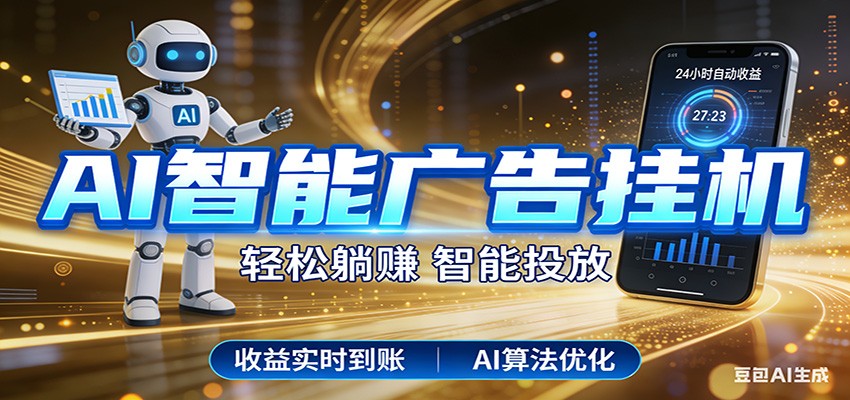 智能广告挂机新时代，利用碎片化时间实现稳定被动收益，AI帮你持续盈利-立业有术