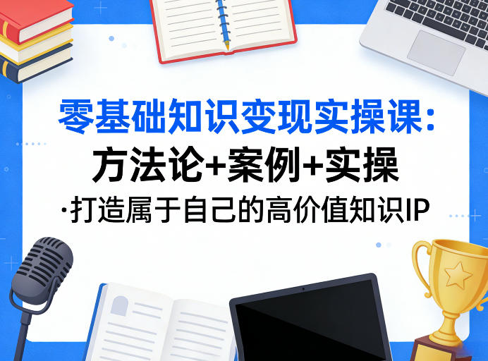 零基础知识变现实操课，方法论+案例+实操，打造属于自己的高价值知识IP-立业有术