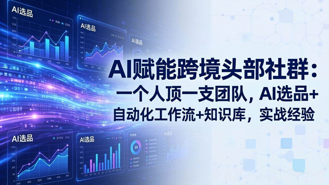 （17750期）AI赋能跨境头部社群：一个人顶一支团队，AI选品+自动化工作流+知识库，实战经验-更新3月-立业有术